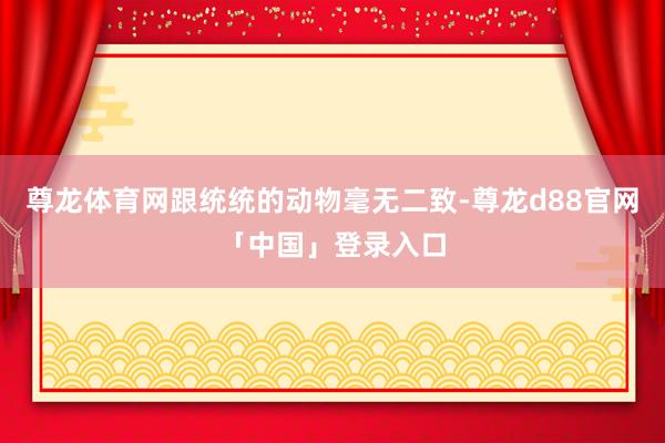 尊龙体育网跟统统的动物毫无二致-尊龙d88官网「中国」登录入口