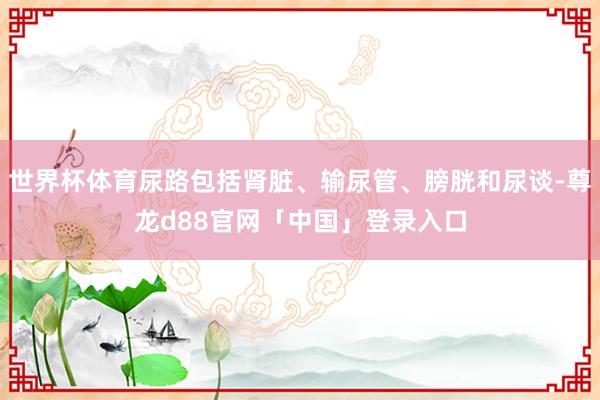 世界杯体育尿路包括肾脏、输尿管、膀胱和尿谈-尊龙d88官网「中国」登录入口
