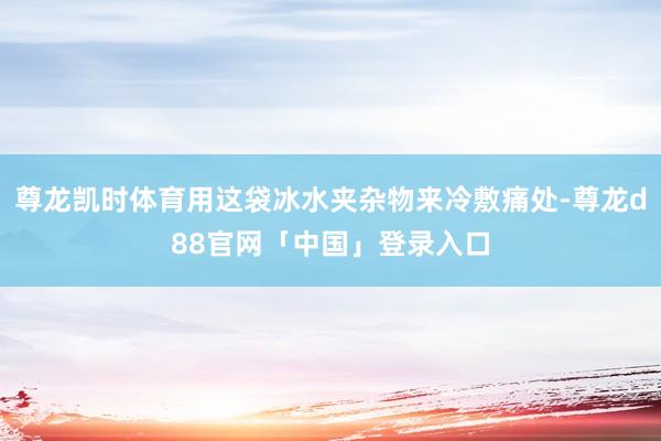 尊龙凯时体育用这袋冰水夹杂物来冷敷痛处-尊龙d88官网「中国」登录入口
